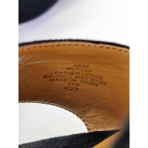 Marc Fisher Normi Block Heel Platform Sandal Size 10M Black Suede Dress Heels - Picture 11 of 16